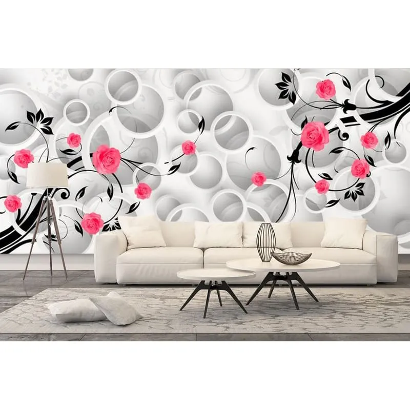 Бесшовные фотообои Citydecor Цветочный декор 3D на флизелиновой основе 550x270 см