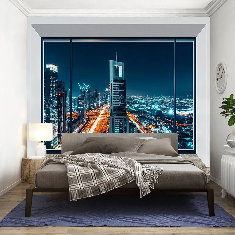 Бесшовное панно Citydecor Ночной город панорама на флизелиновой основе 400x270 см
