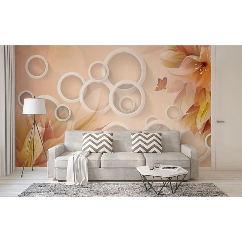 Фотообои рулонные Citydecor Цветочная абстракция 3D на флизелиновой основе 400x254 см