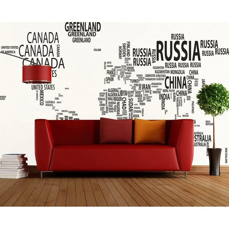 Фотообои рулонные Citydecor Карта мира модерн на флизелиновой основе 300x254 см