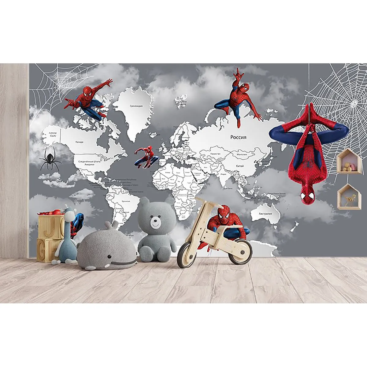 Дизайнерские фотообои рулонные Citydecor Superhero Spider-Man 1 на флизелиновой основе 200x140 см